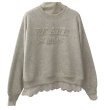 画像4: Pearl logo and lace sleeve and hem round neck sweatshirt　 パールロゴ＆レース袖裾ラウンドネックスウェット (4)