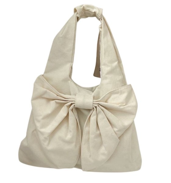 画像3: Denim big ribbon tote shoulder bag　 デニムビッグリボントートショルダーバッグ (3)