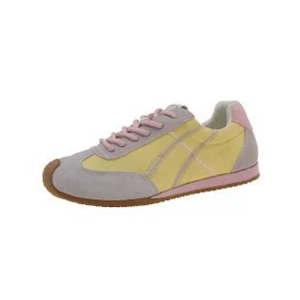 画像5: In-heel leather sweet color leather lace-up sneakers　キャンディーカラーインヒールレザーレースアップスニーカースリッポン (5)