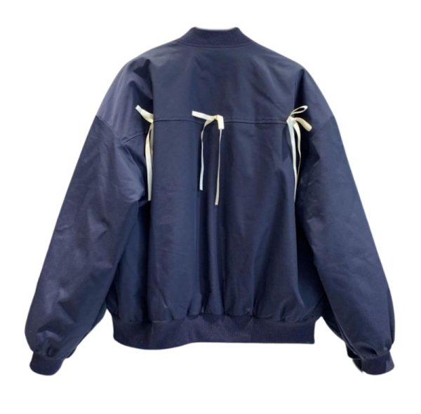 画像3: Women's Alphabet logo and ribbon stadium jumper jacket　アルファベットロゴ＆リボンスタジアムジャンパージャケットMA1ジャケット (3)