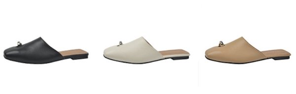 画像5: Flat Leather Ring Mule Sandal Loafers pumps shoes   　フラットレザーリングミュールサンダルローファーパンプスシューズ (5)
