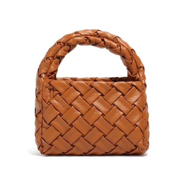 画像3: Leather Braided Small Tote Shoulder Crossbody  underarm bag　レザー編み込みスモールトートショルダークロスボディーアンダーアームバッグ (3)
