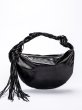 画像2: Tassel half-moon leather tote shoulder underarm bag　タッセルハーフムーン半月型レザートートショルダーアンダーアームバッグ (2)
