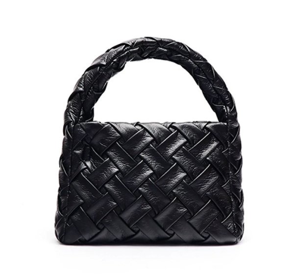 画像5: Leather Braided Small Tote Shoulder Crossbody  underarm bag　レザー編み込みスモールトートショルダークロスボディーアンダーアームバッグ (5)