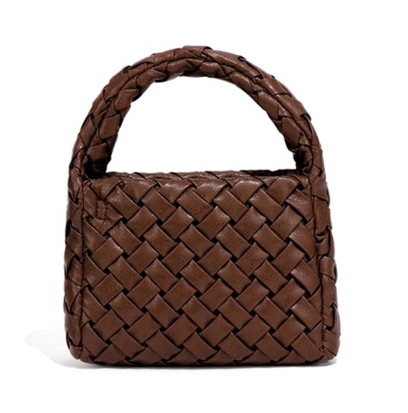 画像6: Leather Braided Small Tote Shoulder Crossbody  underarm bag　レザー編み込みスモールトートショルダークロスボディーアンダーアームバッグ (6)