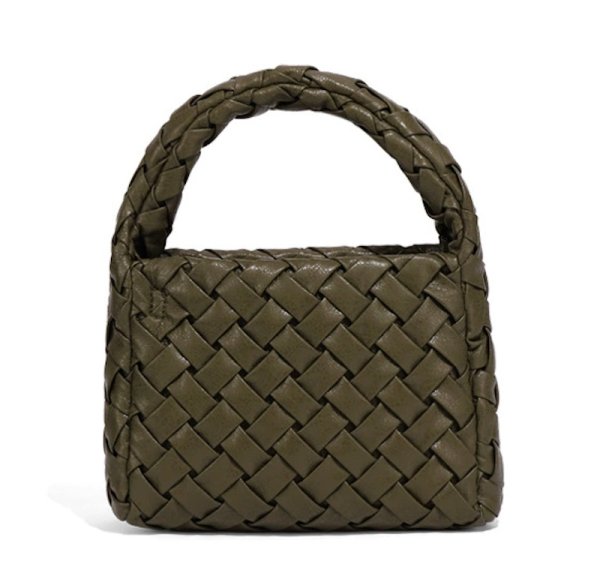 画像2: Leather Braided Small Tote Shoulder Crossbody  underarm bag　レザー編み込みスモールトートショルダークロスボディーアンダーアームバッグ (2)