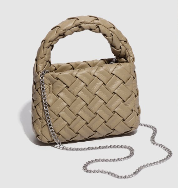 画像11: Leather Braided Small Tote Shoulder Crossbody  underarm bag　レザー編み込みスモールトートショルダークロスボディーアンダーアームバッグ (11)