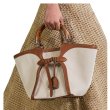 画像1: Retro fan-shaped large capacity tote shoulder bag　　レトロ扇型ラージキャパシティートートショルダーバッグ (1)