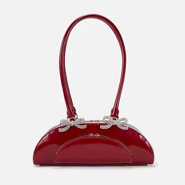 画像2: Bow Diamond Tote Shoulder Underarm Bag　ボウダイヤモンドトートショルダーアンダーアームバッグ (2)