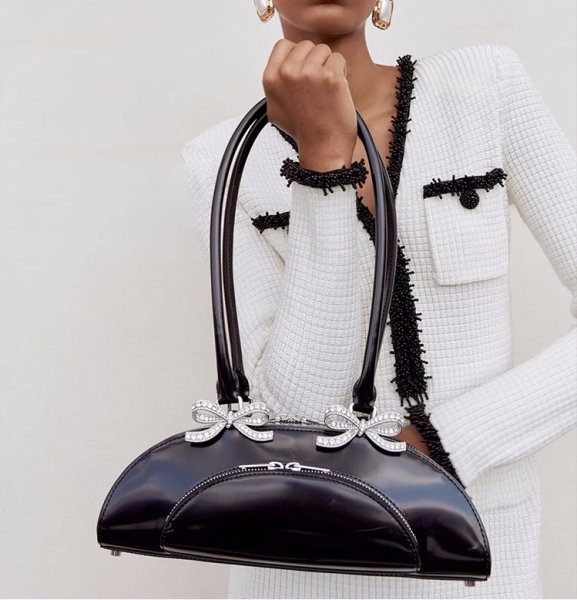 画像9: Bow Diamond Tote Shoulder Underarm Bag　ボウダイヤモンドトートショルダーアンダーアームバッグ (9)