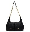 画像2: Denim quilted chain shoulder strap tote shoulder crossbody bag　デニムキルティングチェーンショルダーストラップトートショルダークロスボディバッグ (2)