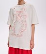 画像2: Unisex Vase Embroidery T-shirt　ユニセックス花瓶刺繍ラウンドネック半袖Tシャツ (2)