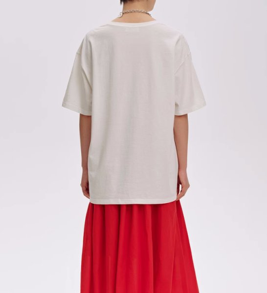 画像3: Unisex Vase Embroidery T-shirt　ユニセックス花瓶刺繍ラウンドネック半袖Tシャツ (3)