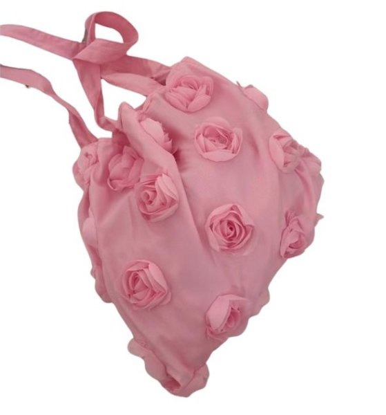 画像6: 3D Flower Camellia Tote Shoulder Canvas Bag　3Dカメリア付きトートショルダーキャンバスバッグ (6)