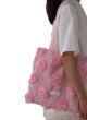 画像9: 3D Flower Camellia Tote Shoulder Canvas Bag　3Dカメリア付きトートショルダーキャンバスバッグ (9)