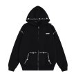 画像1: Irregular Pearl Hooded Sweater Loose Cardigan Jacket　イレギュラーパール付きフーディスウェットジャケット (1)