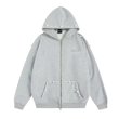 画像2: Irregular Pearl Hooded Sweater Loose Cardigan Jacket　イレギュラーパール付きフーディスウェットジャケット (2)