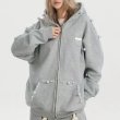 画像6: Irregular Pearl Hooded Sweater Loose Cardigan Jacket　イレギュラーパール付きフーディスウェットジャケット (6)