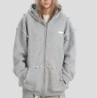 画像4: Irregular Pearl Hooded Sweater Loose Cardigan Jacket　イレギュラーパール付きフーディスウェットジャケット (4)