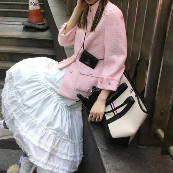 画像4: tricolor point tagTote Shoulder Canvas Bag　トリコロールポイントタグ付きトートショルダーキャンバスバッグ (4)