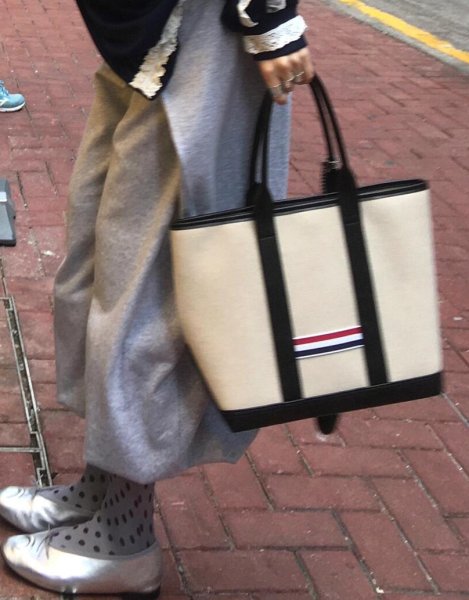 画像6: tricolor point tagTote Shoulder Canvas Bag　トリコロールポイントタグ付きトートショルダーキャンバスバッグ (6)