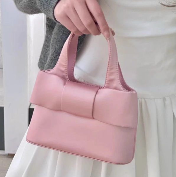 画像5: Ribbon lightweight tote shoulder small bag　リボンライトウェイトスモールトートショルダークロスボディーバッグ (5)