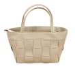 画像1: Leather braided tote shoulder crossbody bag　レザー編み込みトートショルダークロスボディーバッグ (1)