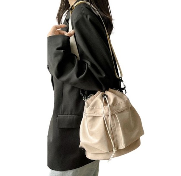 画像10: Portable Nylon Lightweight Tote Shoulder Crossbody Bag　ナイロン軽量トートショルダークロスボディーバッグ (10)
