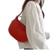 画像5: Leather shoulder tote underarm bag with half-moon bow ribbon　半月弓型リボン付きレザーショルダートートアンダーアームバッグ (5)