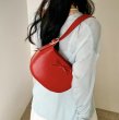画像10: Leather shoulder tote underarm bag with half-moon bow ribbon　半月弓型リボン付きレザーショルダートートアンダーアームバッグ (10)
