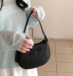 画像9: Leather shoulder tote underarm bag with half-moon bow ribbon　半月弓型リボン付きレザーショルダートートアンダーアームバッグ (9)