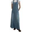 画像1: Halter neck design A-line washed denim overalls jumpsuit skirt　ホルターネックデザイン Aラインウォッシュデニムオーバーオールジャンプスーツスカートオーバーオール (1)
