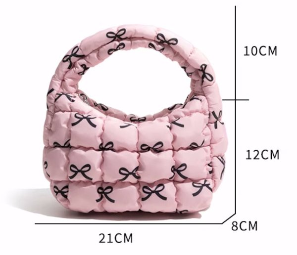 画像13: Down Croissant Half Moon Underarm Tote Shoulder Bag　ダウンキルティングクロワッサン半月アンダーアームトートショルダバッグ (13)