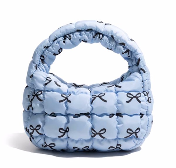 画像7: Down Croissant Half Moon Underarm Tote Shoulder Bag　ダウンキルティングクロワッサン半月アンダーアームトートショルダバッグ (7)