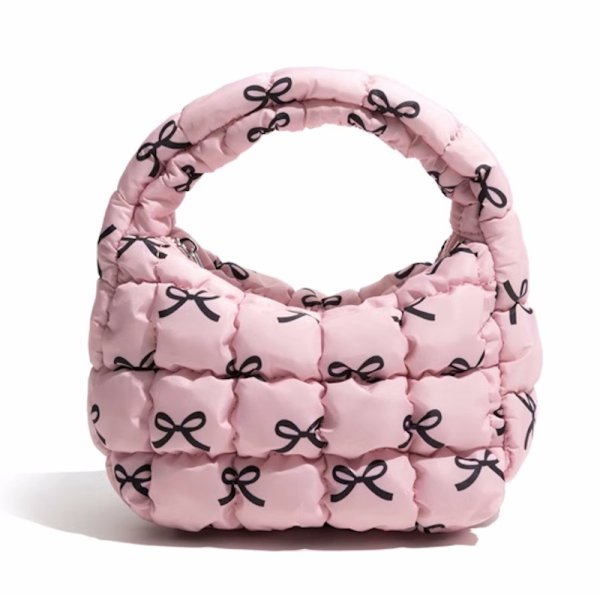 画像6: Down Croissant Half Moon Underarm Tote Shoulder Bag　ダウンキルティングクロワッサン半月アンダーアームトートショルダバッグ (6)