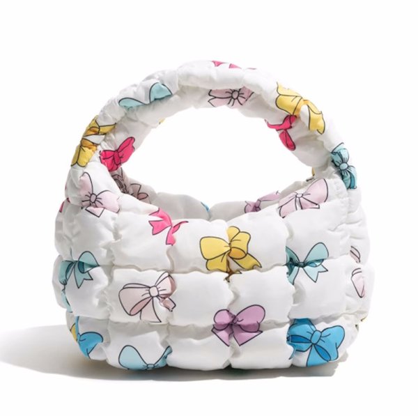 画像5: Down Croissant Half Moon Underarm Tote Shoulder Bag　ダウンキルティングクロワッサン半月アンダーアームトートショルダバッグ (5)