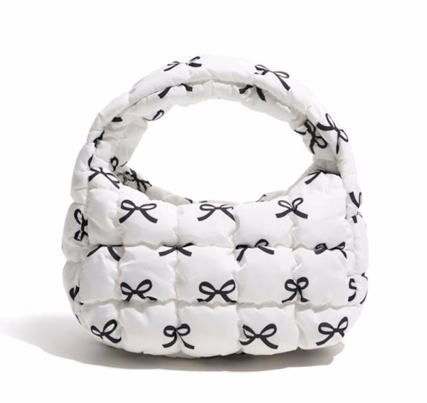 画像9: Down Croissant Half Moon Underarm Tote Shoulder Bag　ダウンキルティングクロワッサン半月アンダーアームトートショルダバッグ (9)