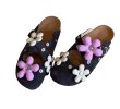 画像4: Half Slippers Birkenstock Sandals with Down Flowers　ダウンフラワー付きレザーハーフスリッパサンダル  (4)