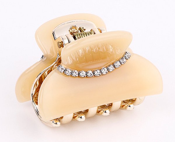 画像3: French hair clip with rhinestones　ラインストーン付きフレンチヘアアクセサリー クリップ (3)