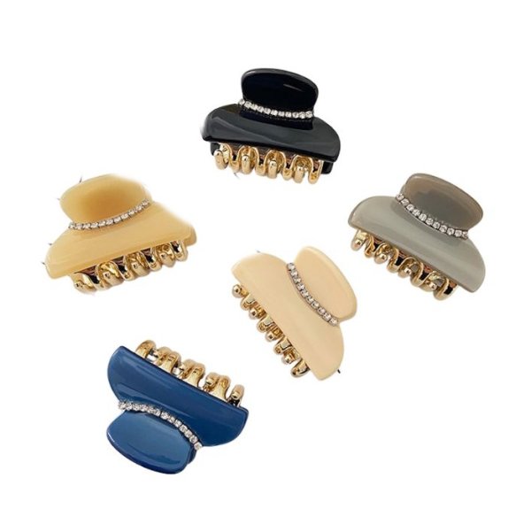 画像8: French hair clip with rhinestones　ラインストーン付きフレンチヘアアクセサリー クリップ (8)