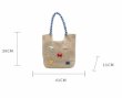 画像3: Basket tote shoulder bag with ribbon　リボン付きかご籠トートショルダーバッグトートショルダバッグ (3)