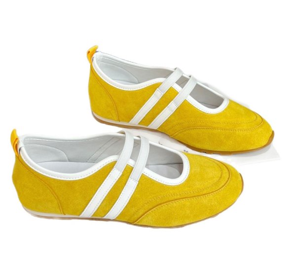 画像11: Flat Leather Red Dexter Shoes Ballet Style Mary Jane Shoes sneakers　フラットレザーライン入りバレーシューズスニーカースリッポン (11)