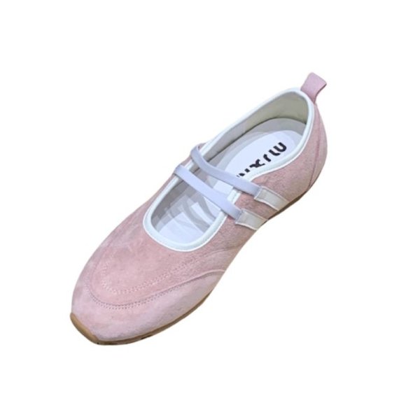 画像3: Flat Leather Red Dexter Shoes Ballet Style Mary Jane Shoes sneakers　フラットレザーライン入りバレーシューズスニーカースリッポン (3)