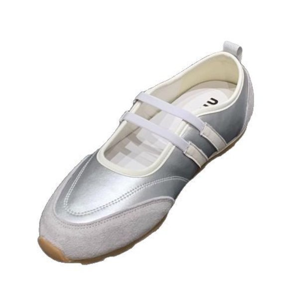 画像2: Flat Leather Red Dexter Shoes Ballet Style Mary Jane Shoes sneakers　フラットレザーライン入りバレーシューズスニーカースリッポン (2)