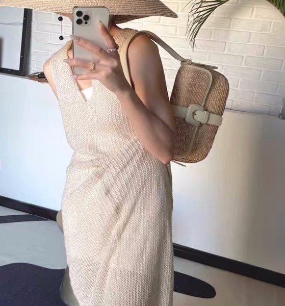 画像7: Retro straw and leather underarm tote shoulder bag　レトロストロー＆レザーかご籠アンダーアームトートショルダーバッグ (7)