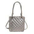 画像3: Quilted leather bucket shoulder tote crossbody bag with star charm　 キルティングレザースターチャーム付き バケットショルダートートクロスボディーバッグ (3)