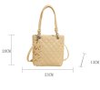 画像6: Quilted leather bucket shoulder tote crossbody bag with star charm　 キルティングレザースターチャーム付き バケットショルダートートクロスボディーバッグ (6)