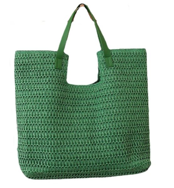 画像4: Single shoulder straw basket bag　ベーシックラージキャパシティーかご籠トート ショルダーバッグ (4)