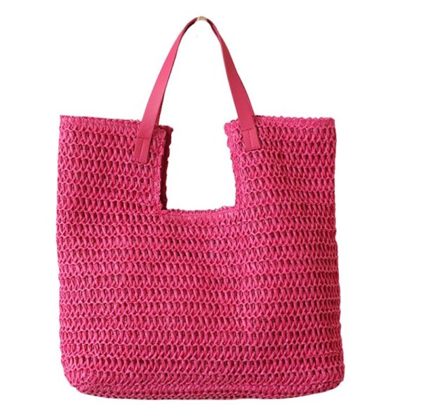 画像3: Single shoulder straw basket bag　ベーシックラージキャパシティーかご籠トート ショルダーバッグ (3)