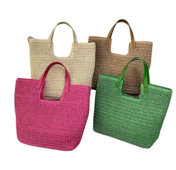画像5: Single shoulder straw basket bag　ベーシックラージキャパシティーかご籠トート ショルダーバッグ (5)